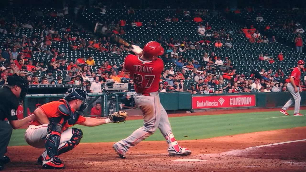 Trout named AL Silver Slugger