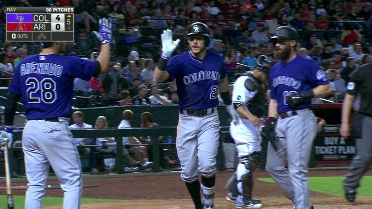 Story suma 10mo jonrón en abril; Rockies blanquean a Arizona