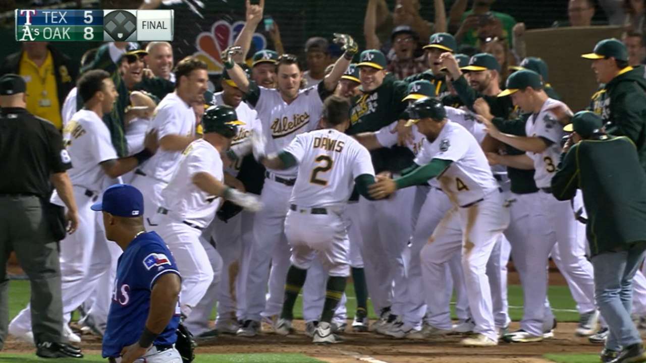 Davis crushes three home runs