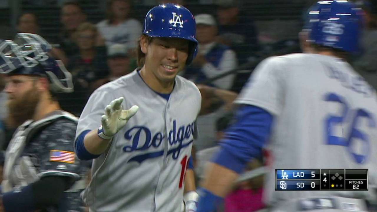 A legend is Maeda: LA starter homers in debut