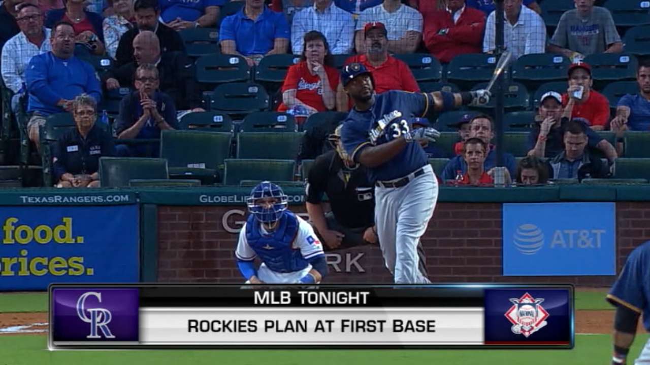 Who will play first for Rockies?