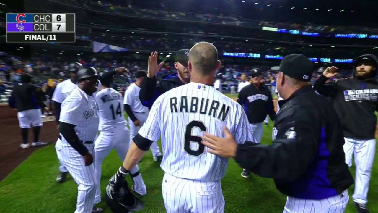 Rockies le caen a Chapman y vencen a Cubs en la 11ma