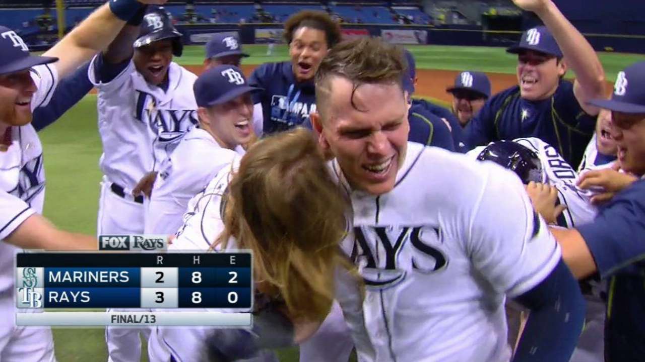 Lucky 13: Walk-off walk lifts Rays in extras