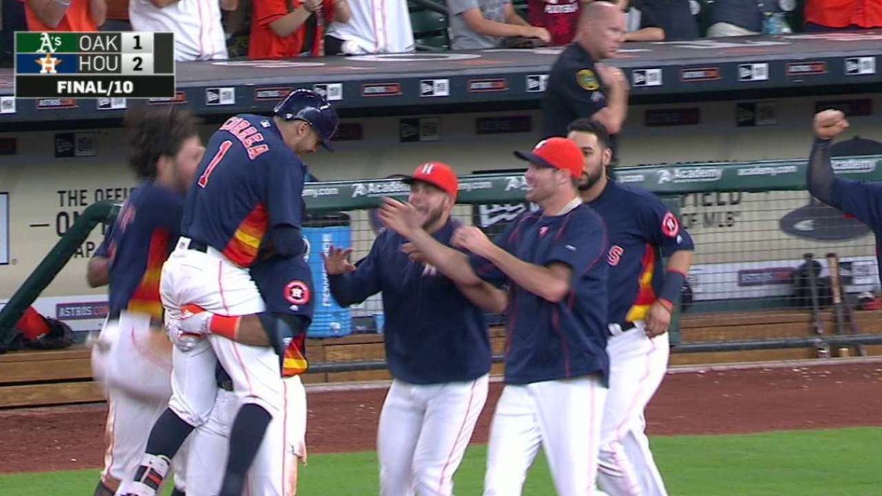 Error de Atléticos en la 10ma hizo ganar a Astros