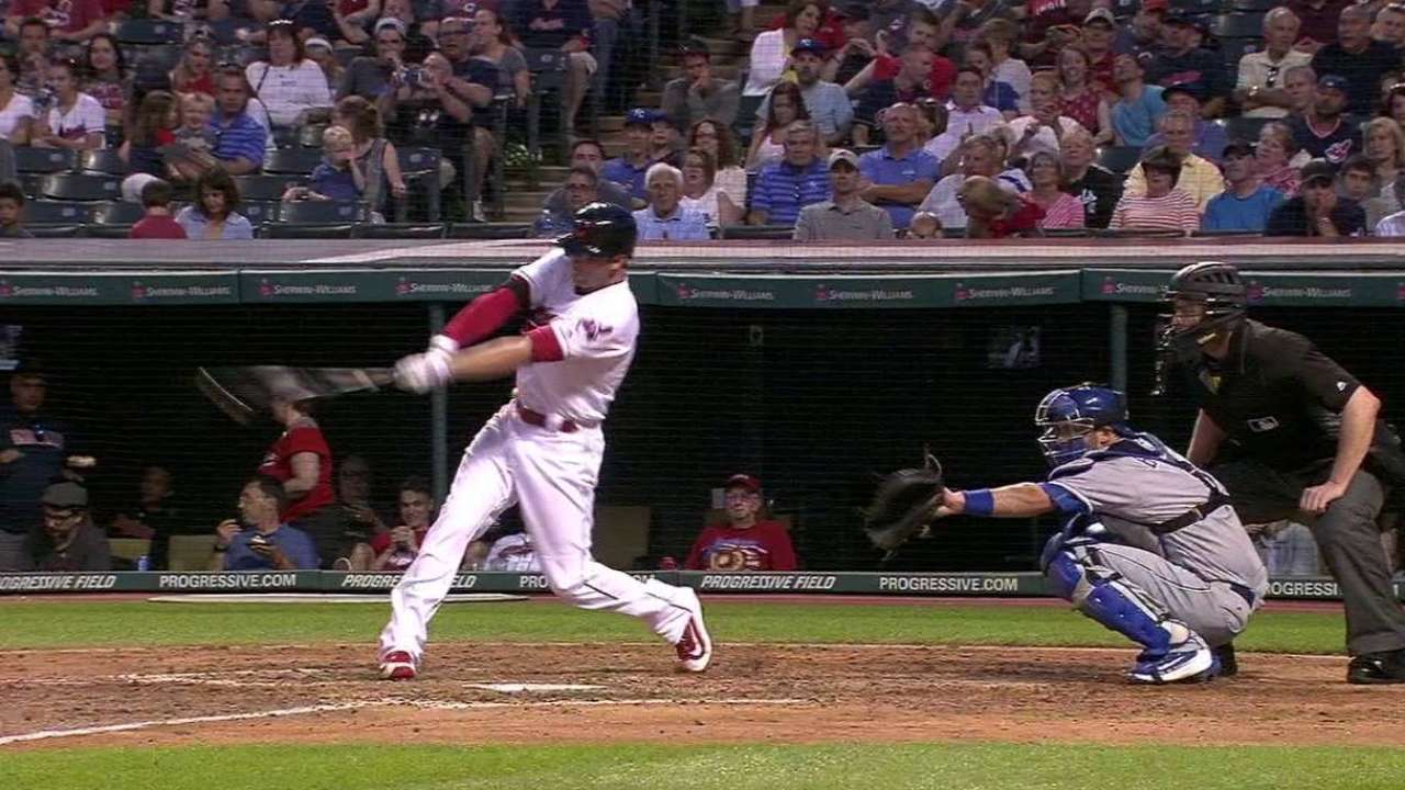 Naquin's first career homer impresses Indians