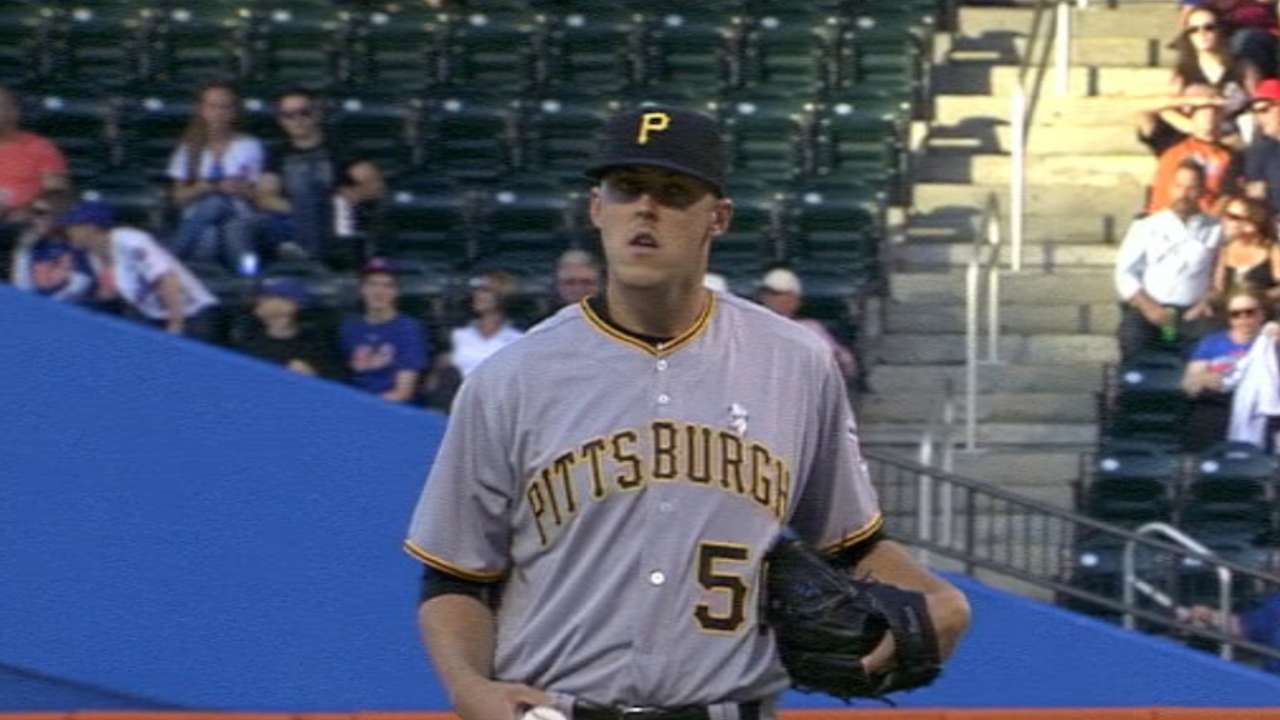 Taillon announces arrival by flirting with history