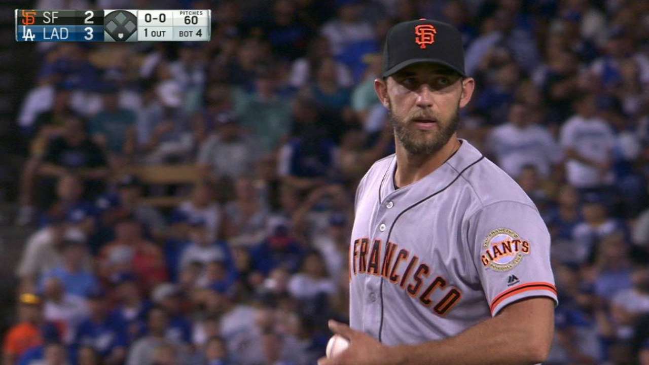 Bumgarner's 200th K overshadowed by rough night