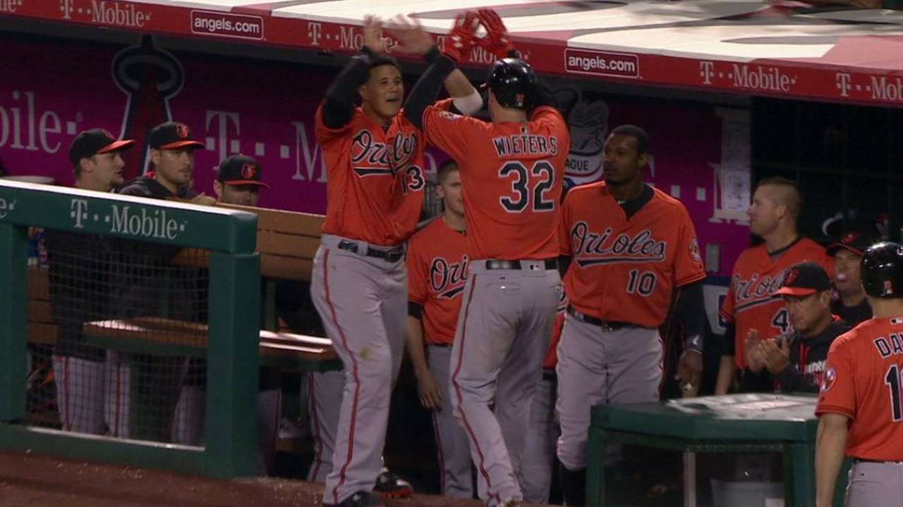 Birthday bash: Wieters celebrates with HR