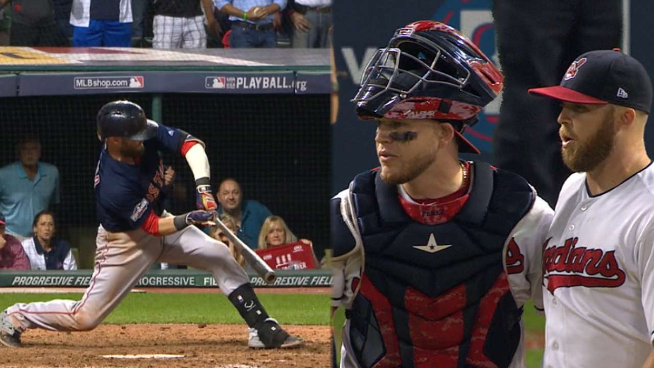 Check that: Pedroia admits swing on strike 3