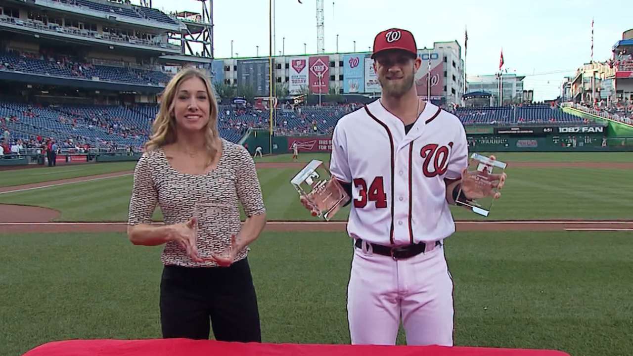 Harper, Scherzer receive 2015 Esurance MLB Awards