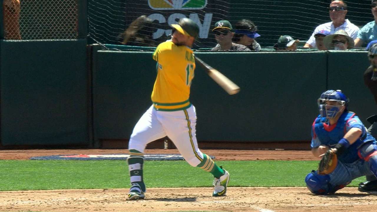 Alonso doubles to right field