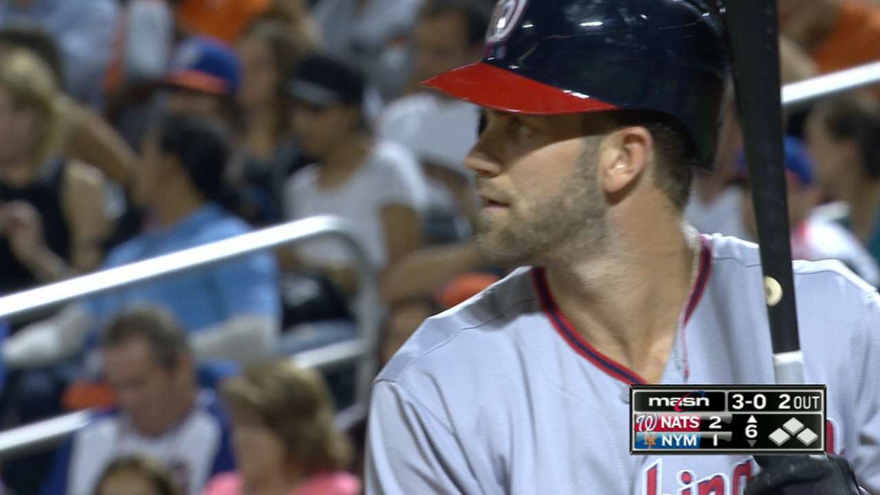 Harper lines out to right
