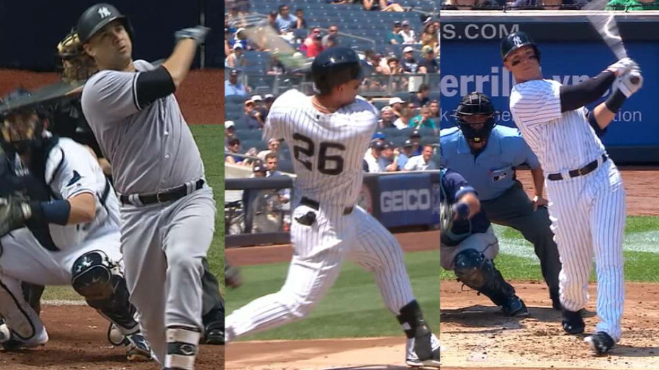 Slugging Sanchez leads Yanks' youth movement