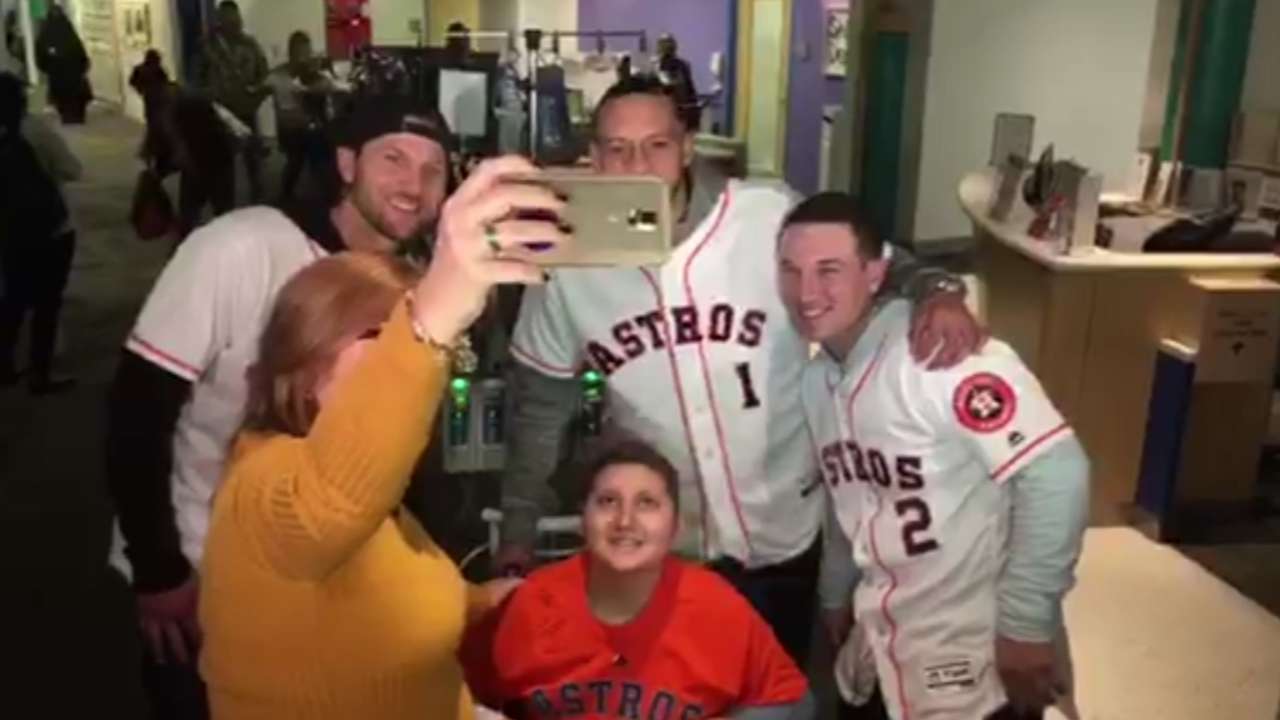 Correa reconnects at Sunshine Kids party