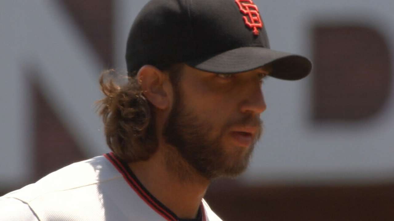 Giants, Bumgarner not talking extension yet