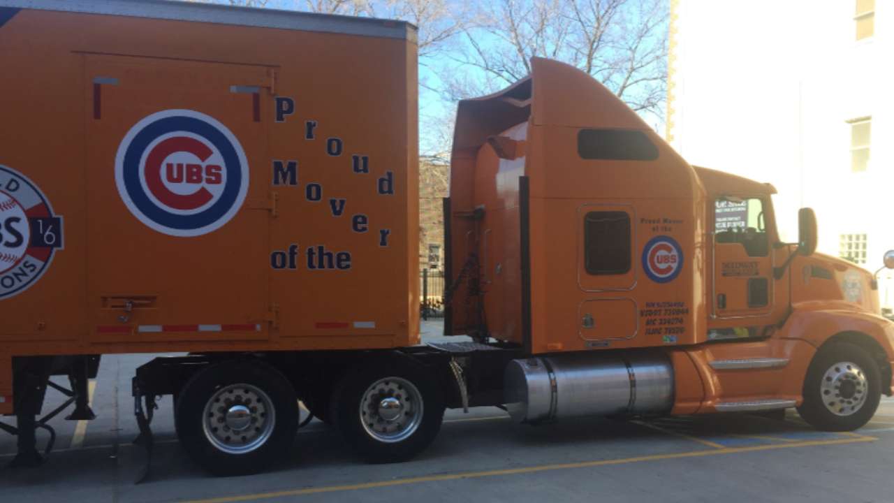 Truck packed, Cubs prepare to defend WS title