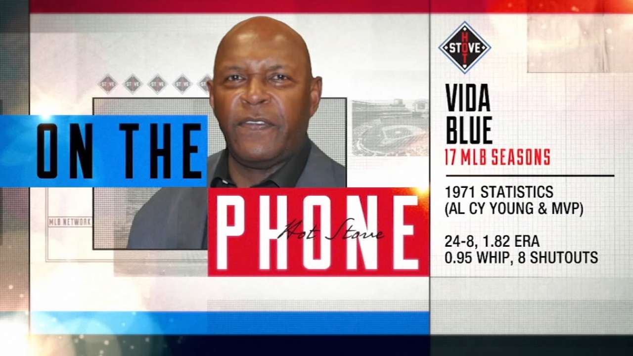 Vida Blue joins Hot Stove