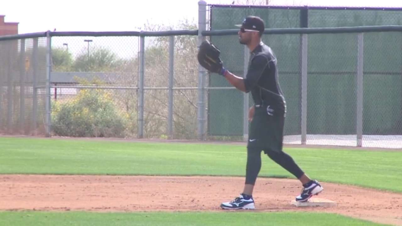 Desmond on playing first base