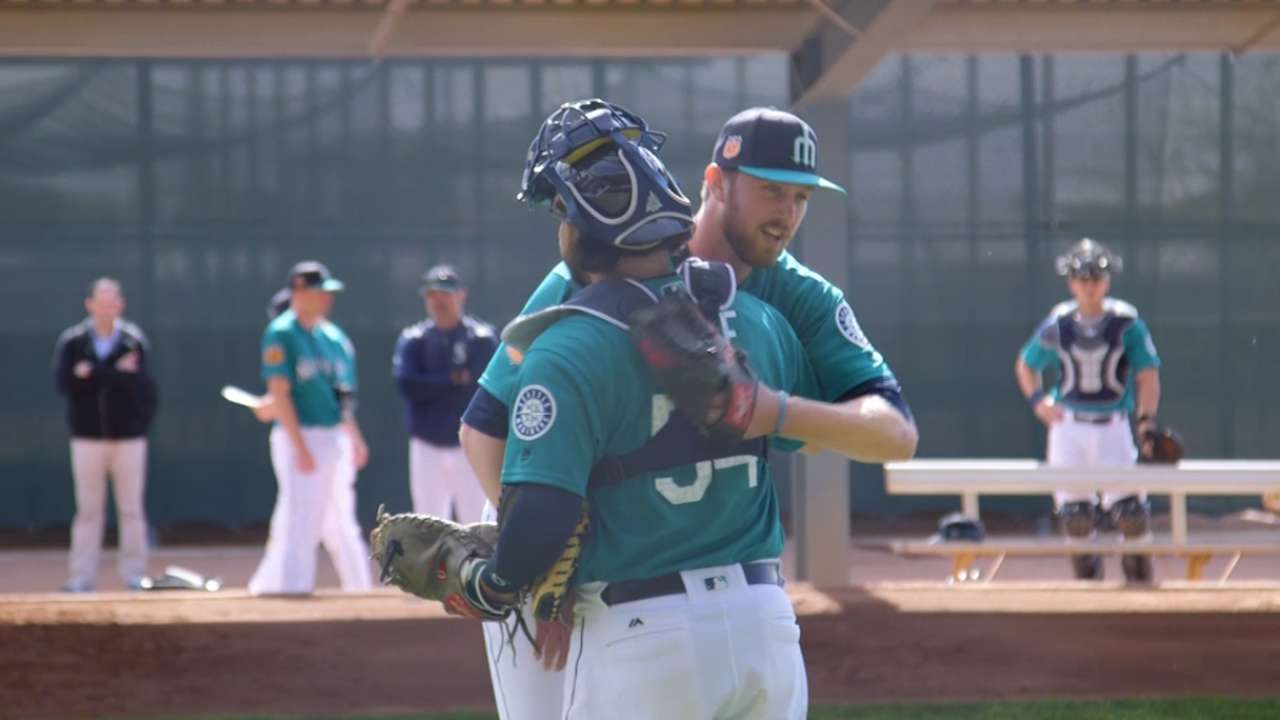 Young pitchers open eyes in early workouts