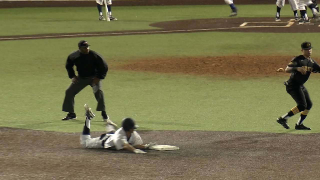 Lewis' two-run double