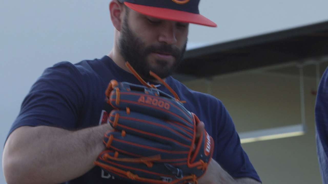 Altuve on his custom glove