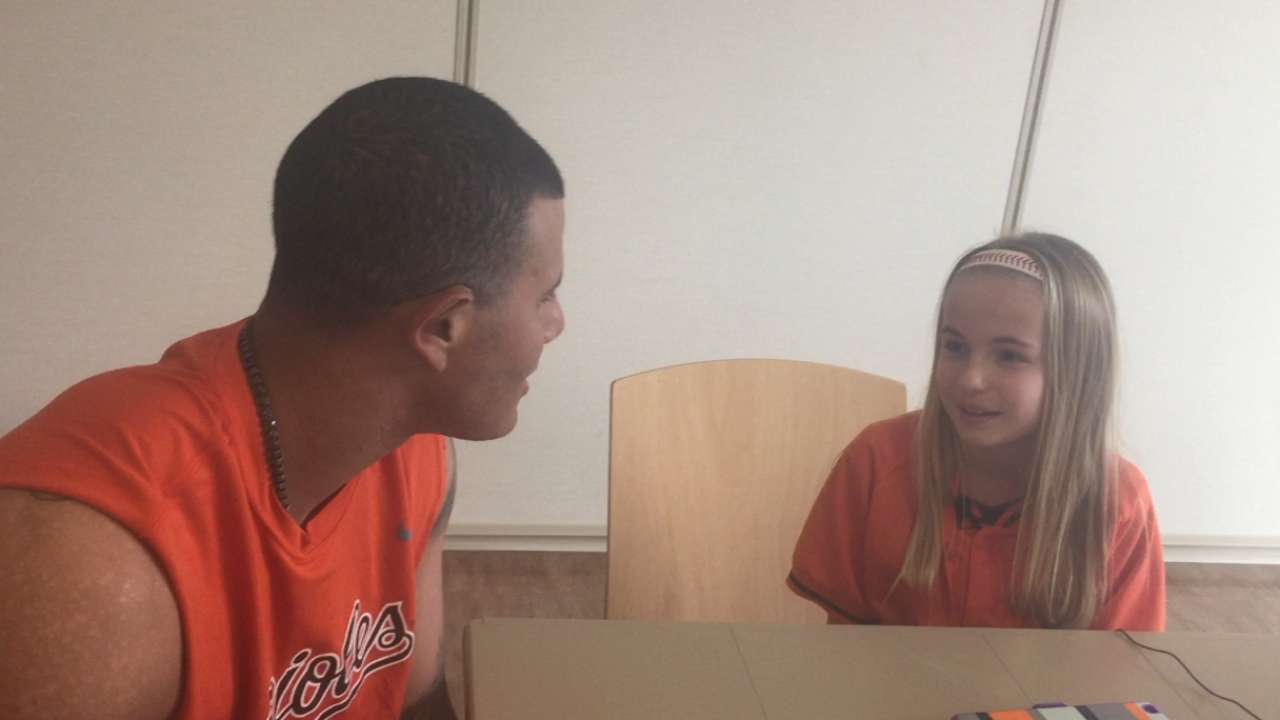 Machado, O's give young fan unforgettable day