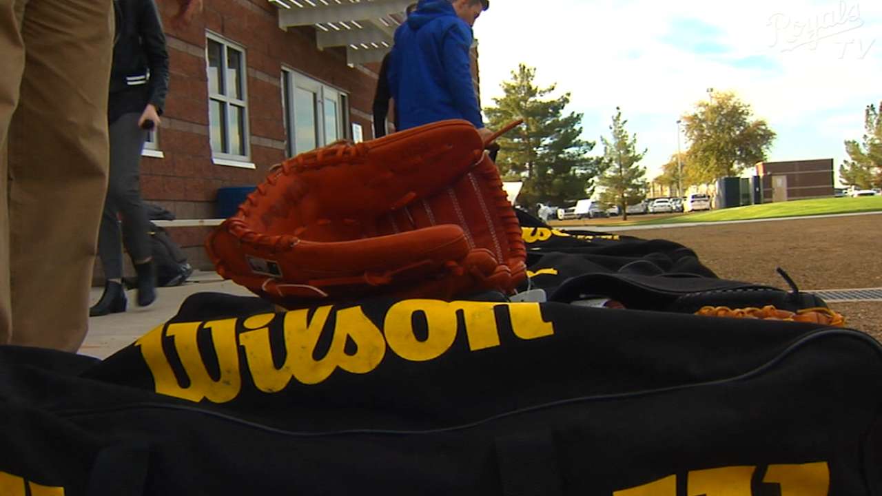 Glove Day at Royals camp
