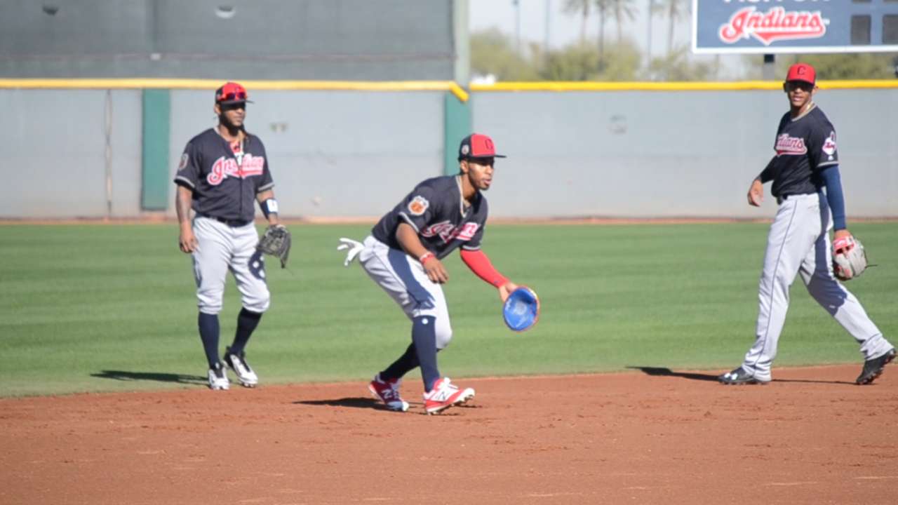 Lindor shows off 'pancake' glove