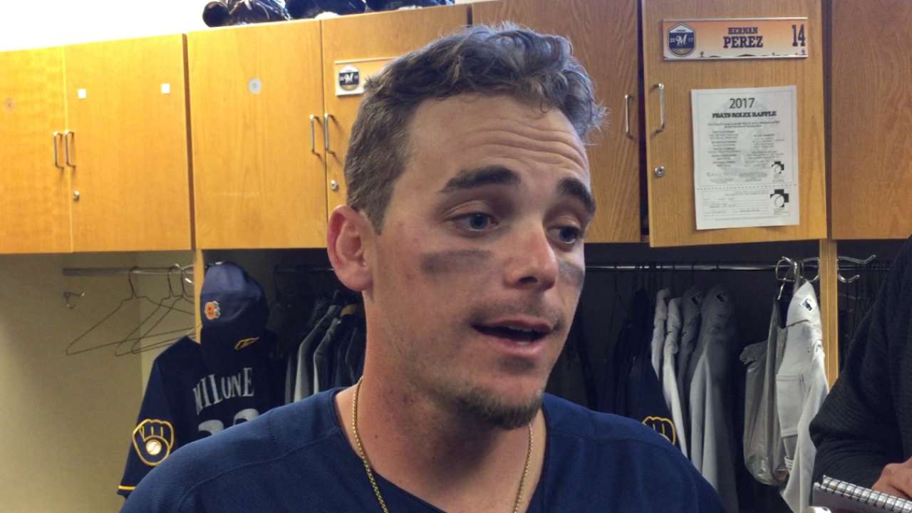 Gennett passes first spring test in left field