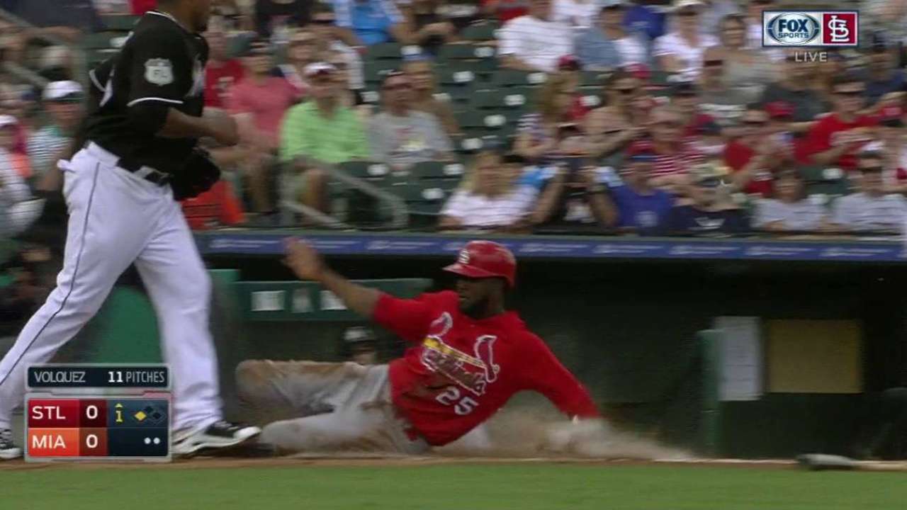 Carpenter's sacrifice fly in 1st