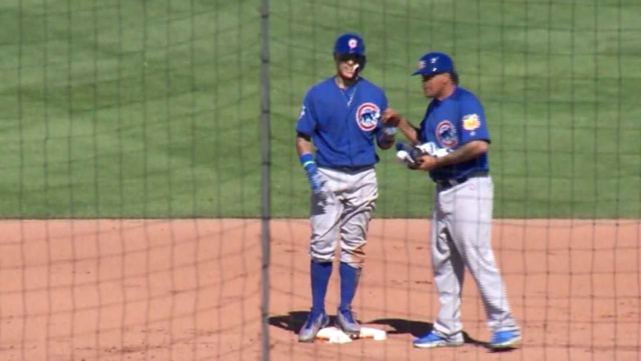 Schwarber returns to left; Giants rally for win