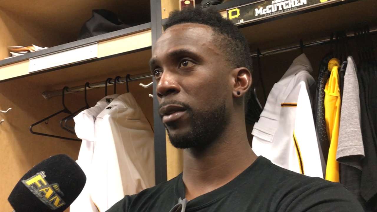 New right fielder McCutchen gets feet wet