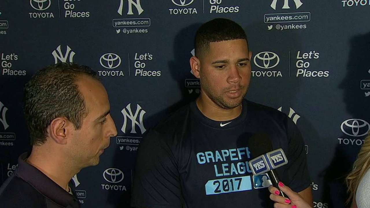 Sanchez on catching first game