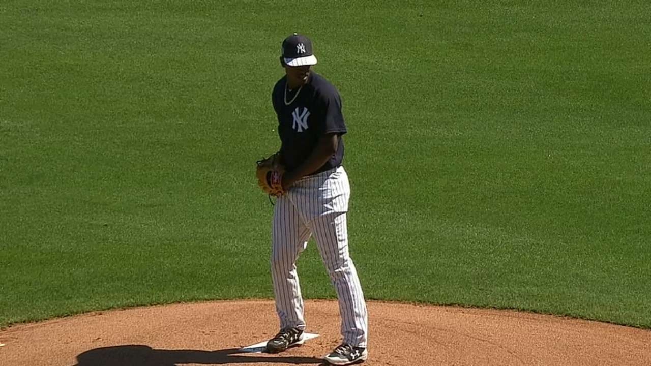 Severino's two hitless frames
