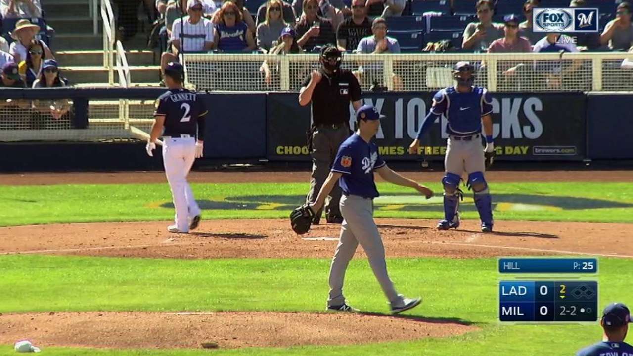 Hill fans Gennett in the 2nd