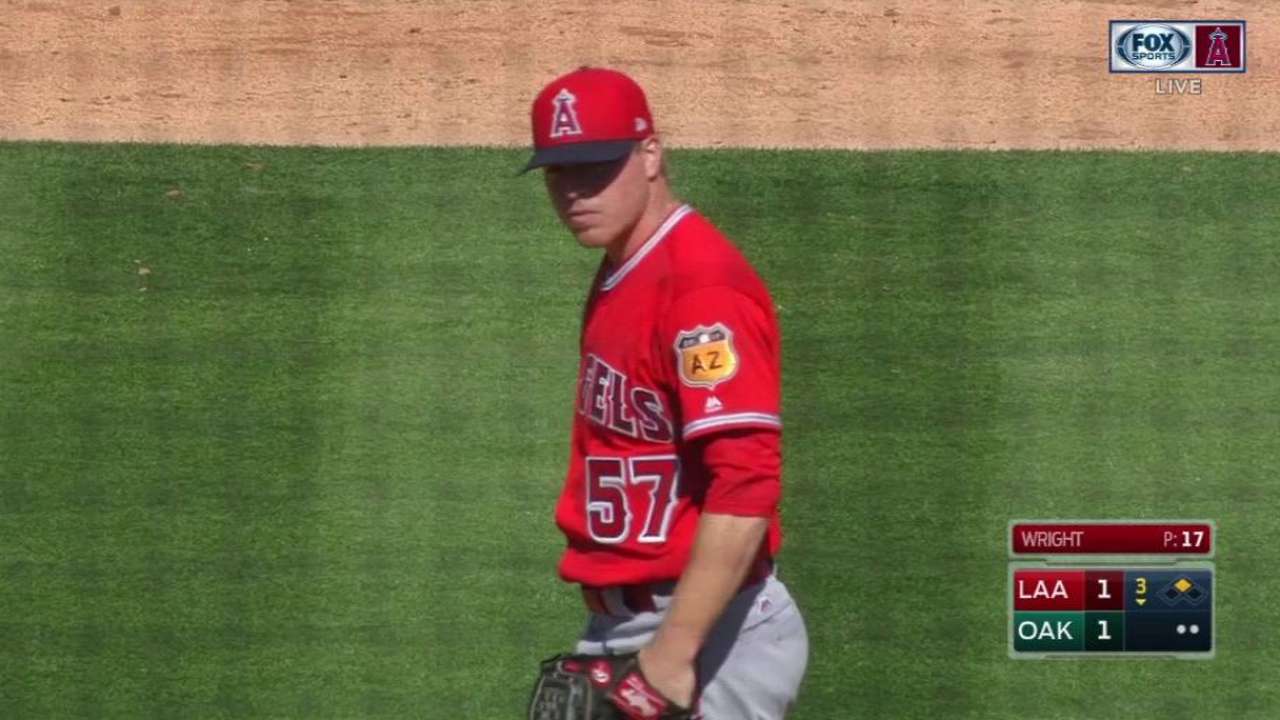 Wright strikes out Lowrie
