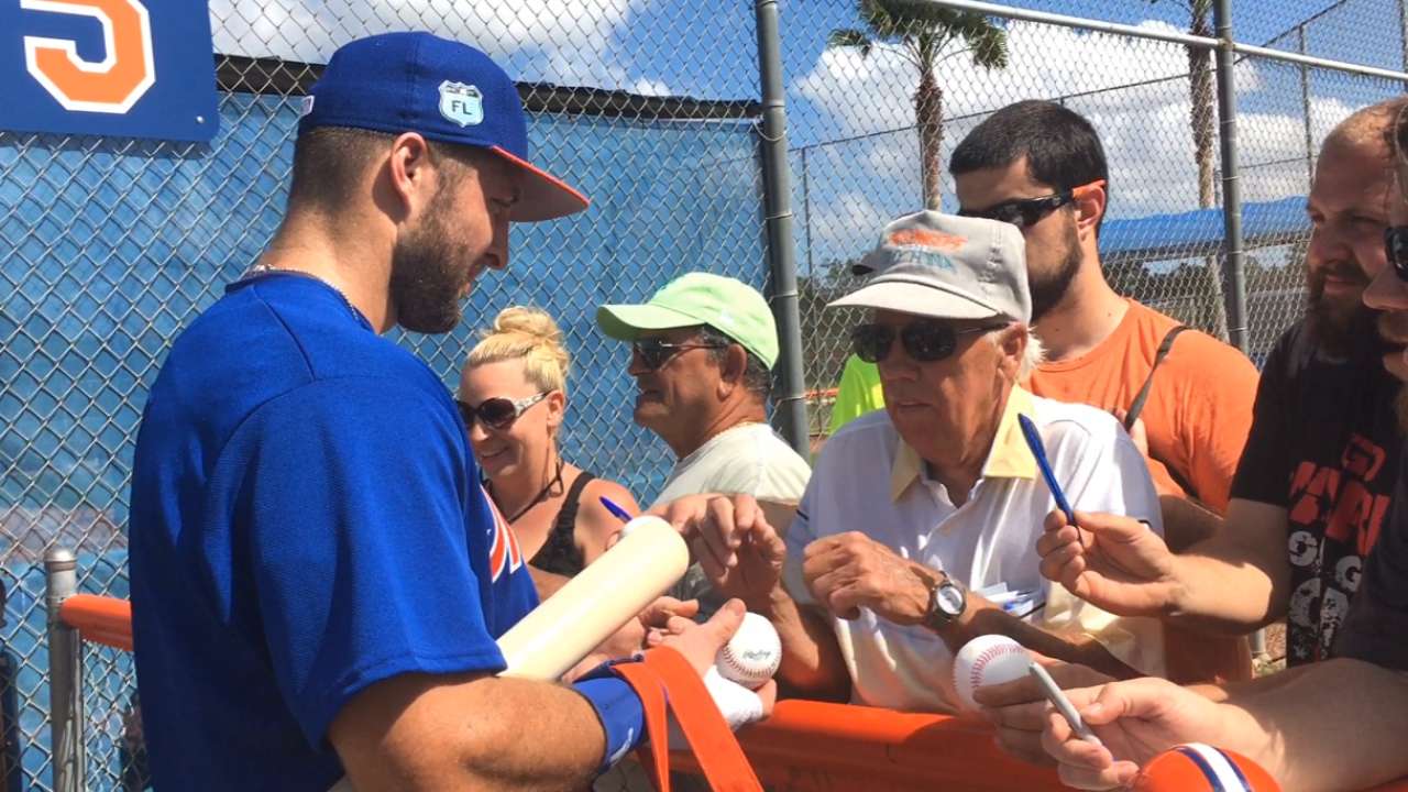 Tebow on fan support