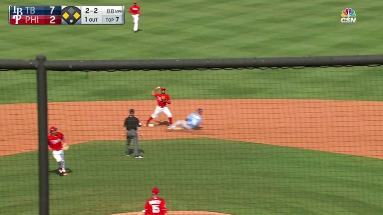 Phillies trying prospect Crawford at third