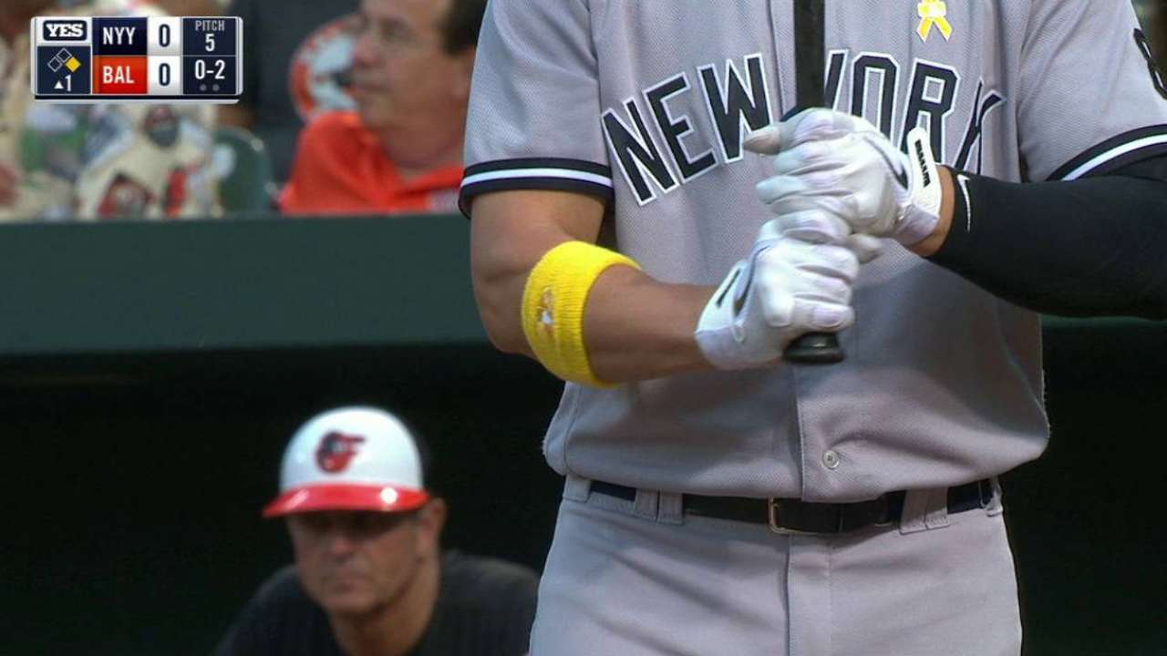 Teams sport yellow wristbands