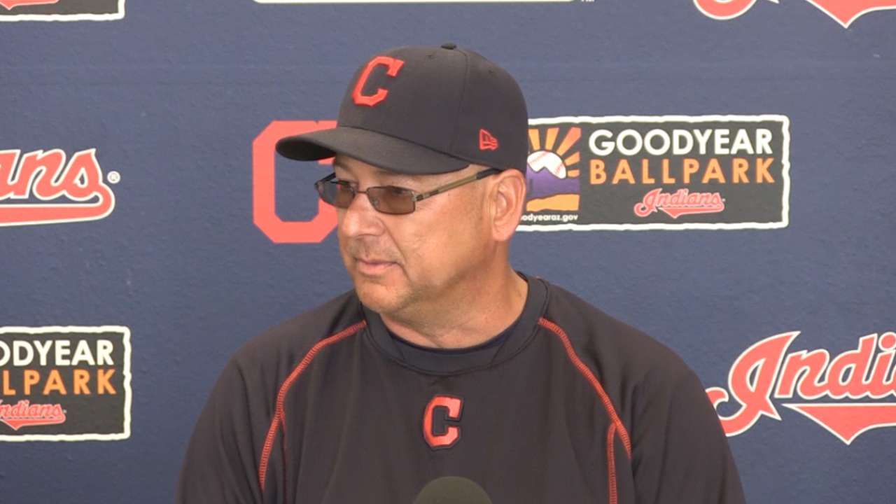 Tribe encouraged by Brantley's progress