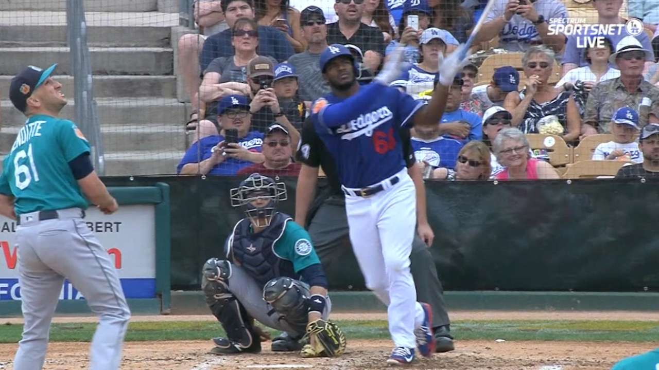 Yasiel Puig intenta recuperar su puesto con los Dodgers