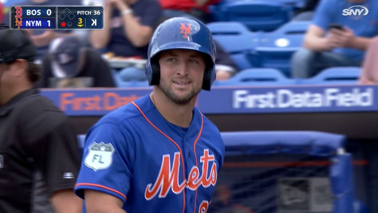 Tebow on his spring debut