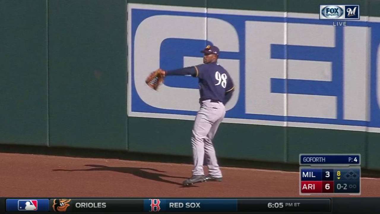 Roache's running catch in right