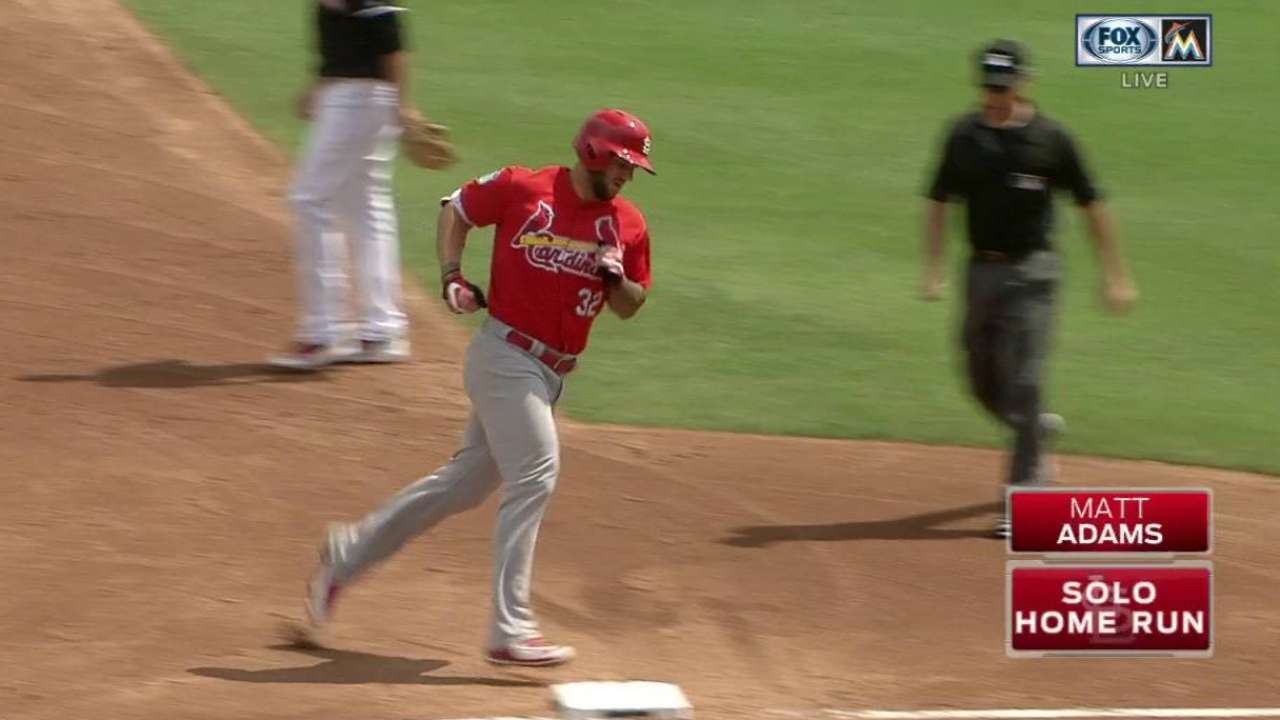 Adams taking reps in the outfield