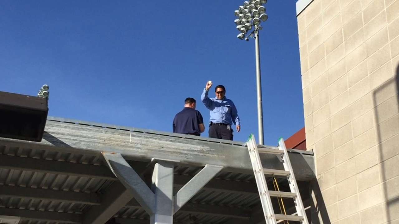 Brewers enlist help to retrieve Erceg's HR ball