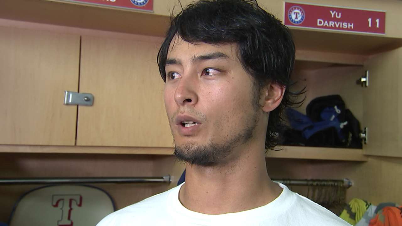 Darvish on his pitch count