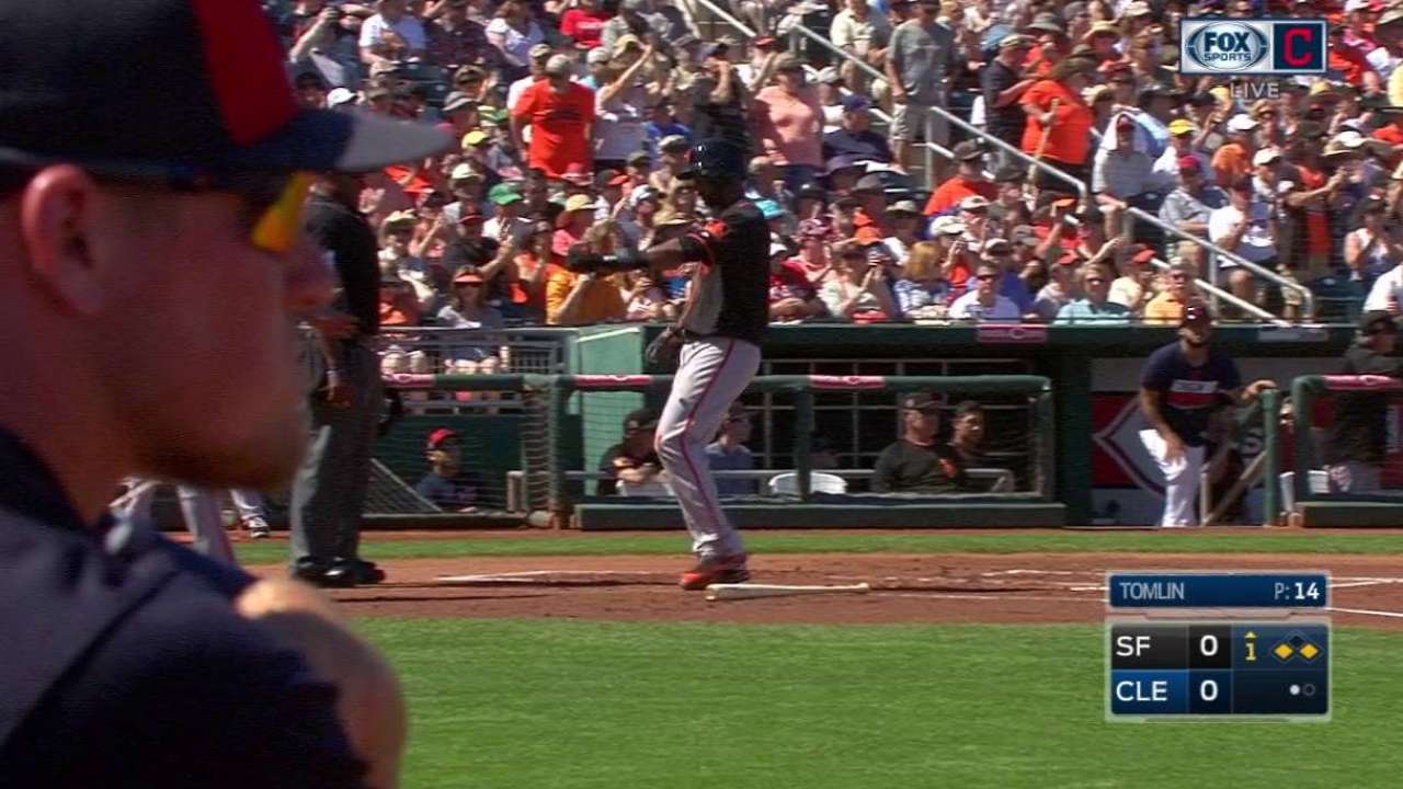 Belt drills RBI double to center