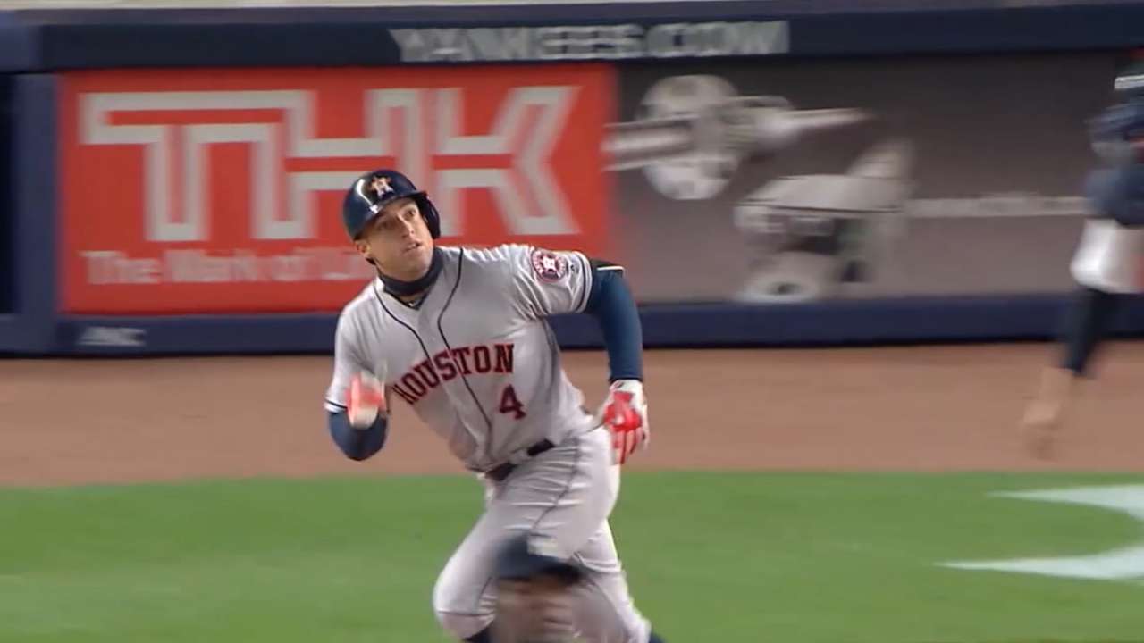 Springer on playing center field
