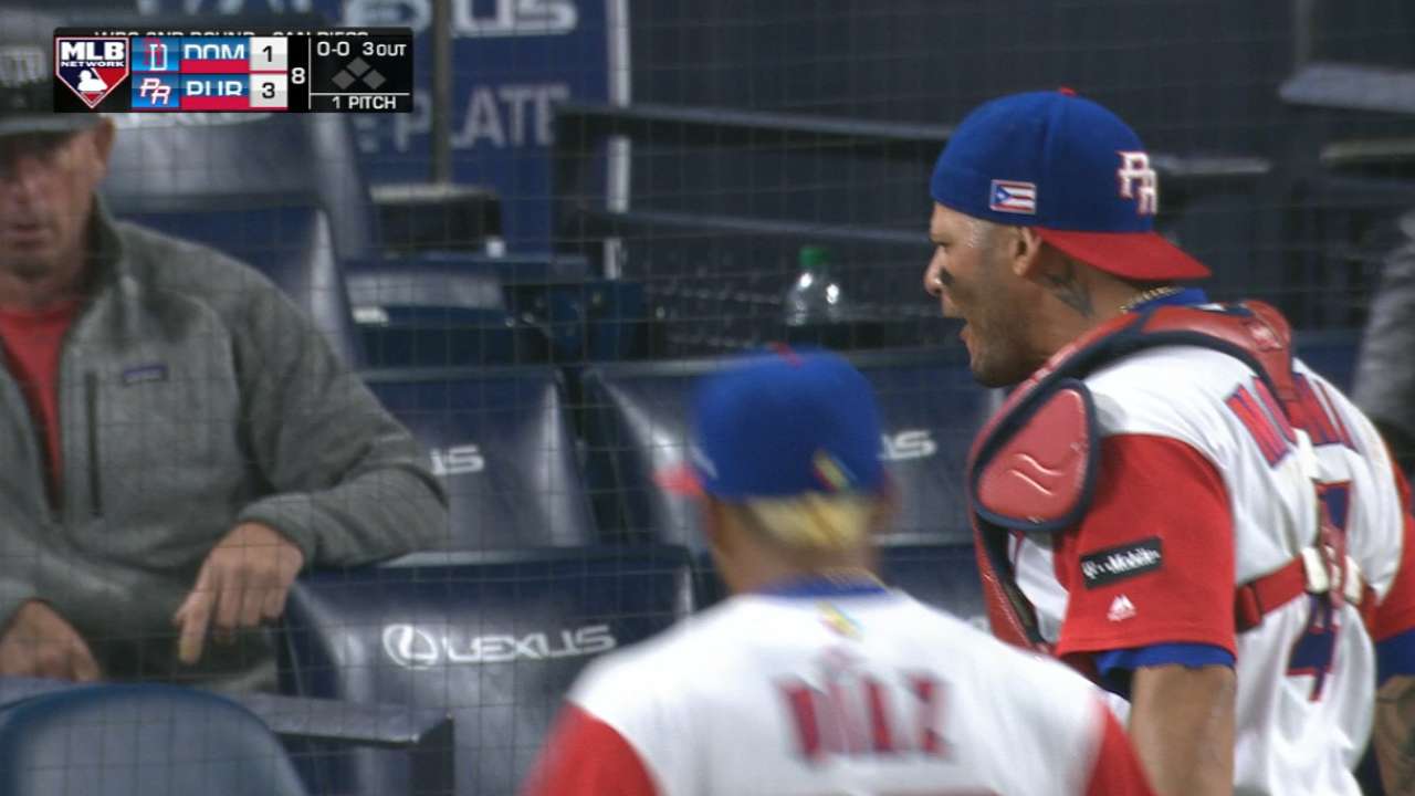 Yadier Molina se robó el show en el triunfo de Puerto Rico sobre R.D.