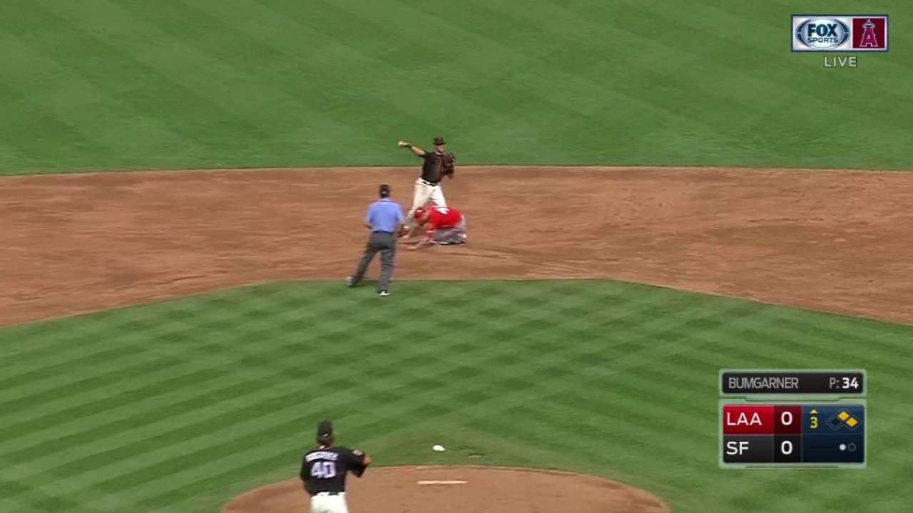 Nunez starts a nice double play